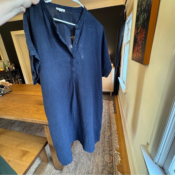 Eileen Fisher Organic Linen Shift Dress Resortwear Pockets popover Dress. - Picture 12 of 12